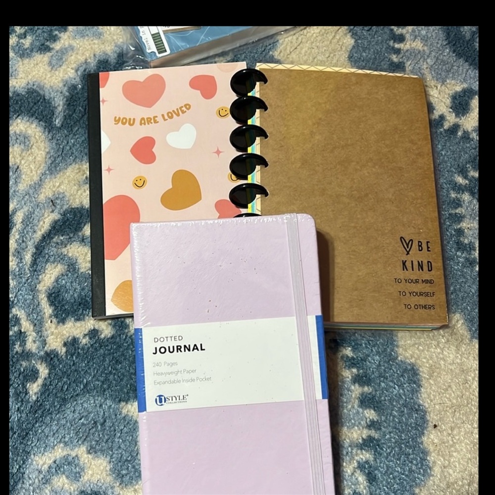 Notebook bundle 
One is lined 
One is dot grid 
One is a mixture of paper